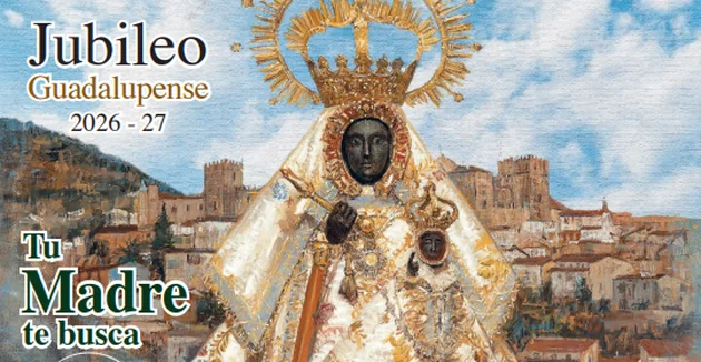 Cartel del Jubileo Guadalupense 2026-27 con la Virgen de Guadalupe y el lema «Tu Madre te busca»